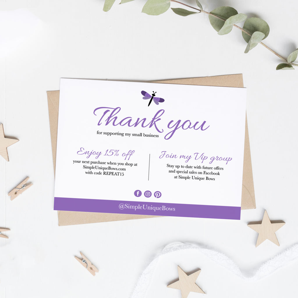 Thank You Small Business Logo Postcards