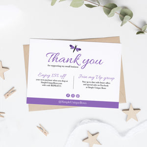 Thank You Small Business Logo Postcards