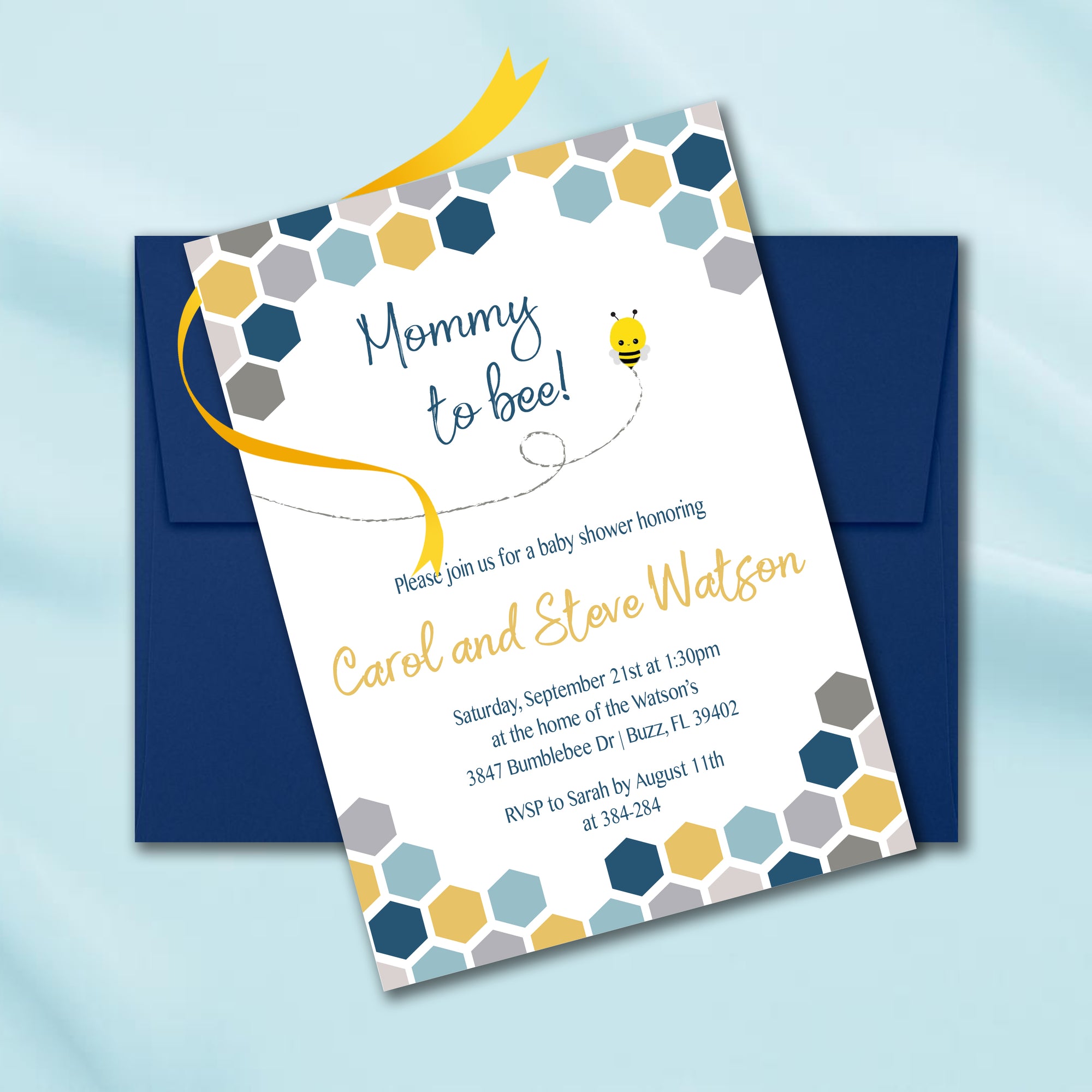 Mommy to Bee Invitation