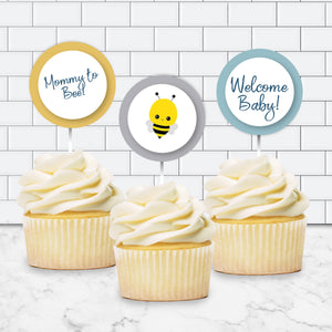 Printable Bee Cupcake Toppers