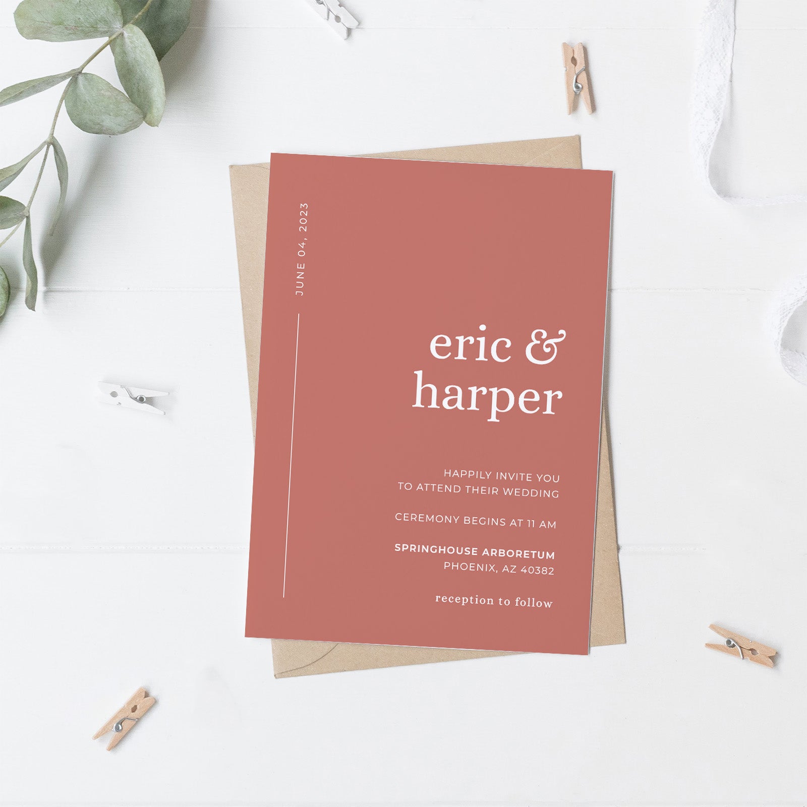 Warm Terracotta Invitation