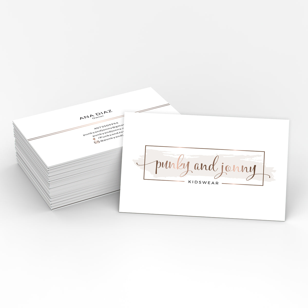 Modern Custom Design for Premium Standard - sized Printed Business Cards