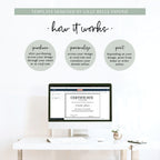 Three easy steps to customize Lilly Belle Paperie digital templates online with Corjl