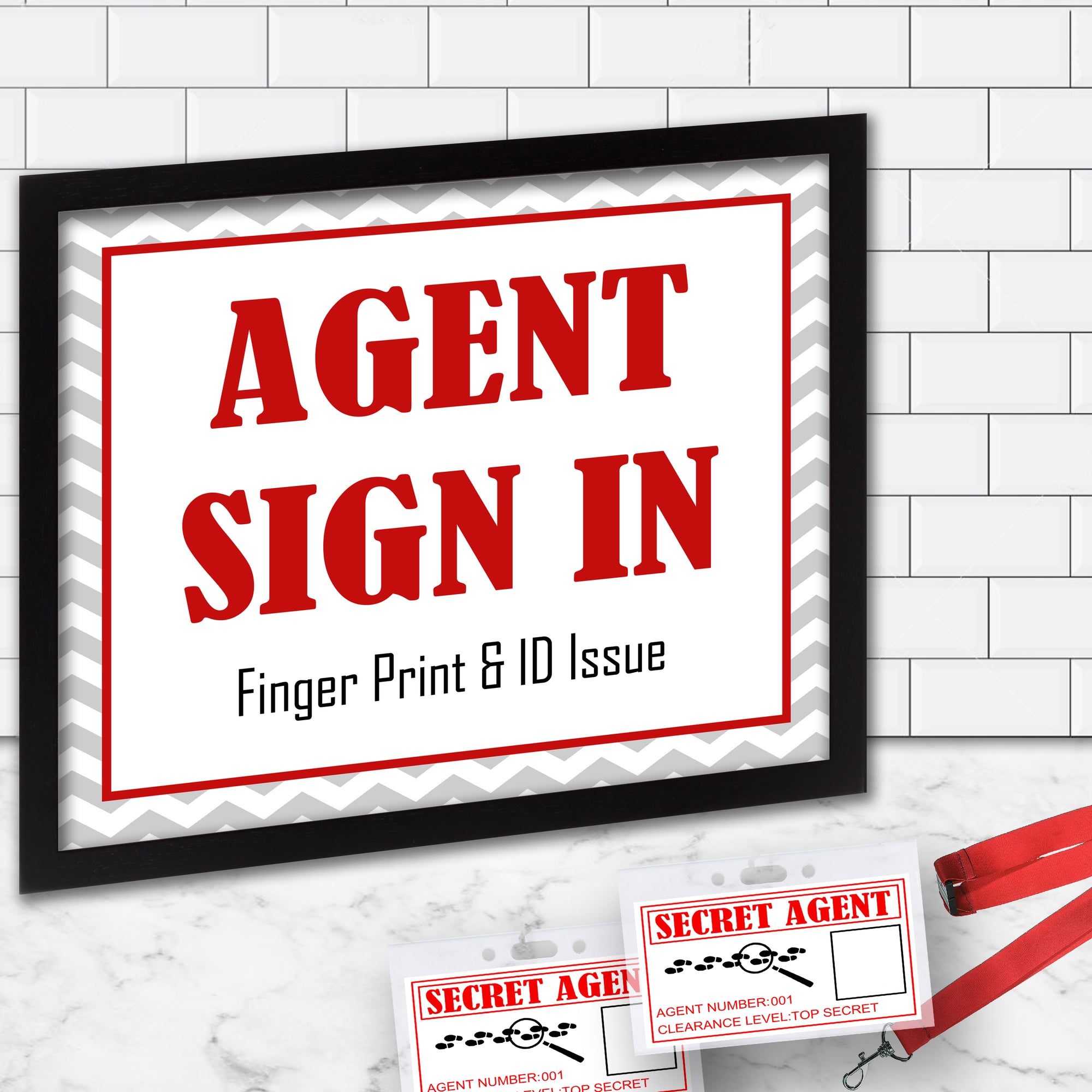 secret agent party, spy birthday ideas, secret agent badge, birthday party ideas, agent sign in printable chart, code name sign