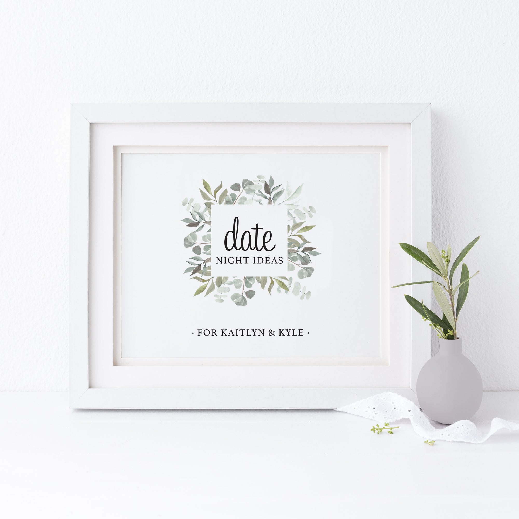 Printable Date Night Ideas Sign
