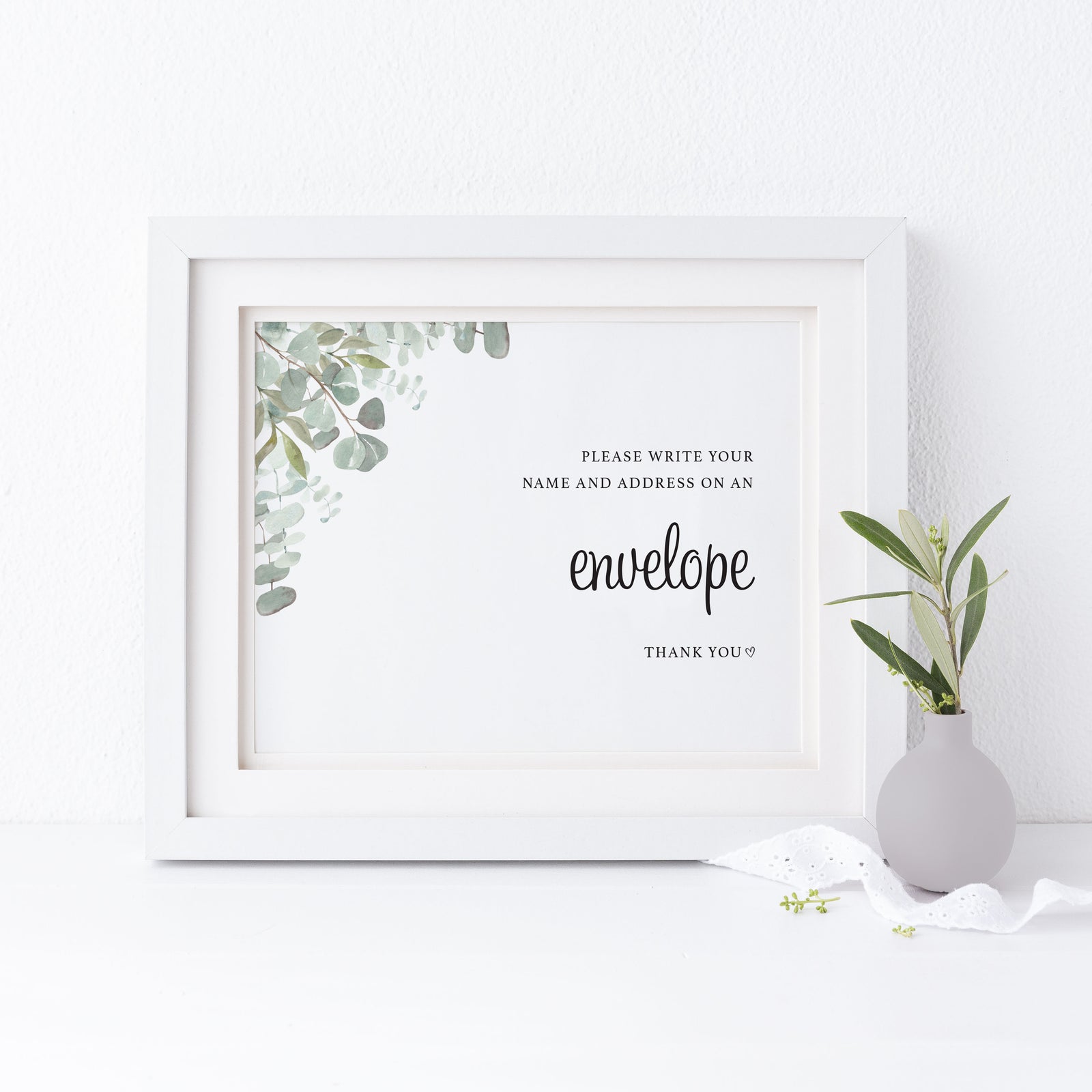 Printable Write your Address on an Envelope Sign