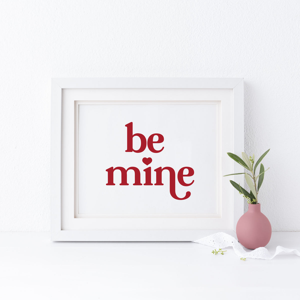 FREE Printable Be Mine Valentine's Day Sign - LillyBellePaperie