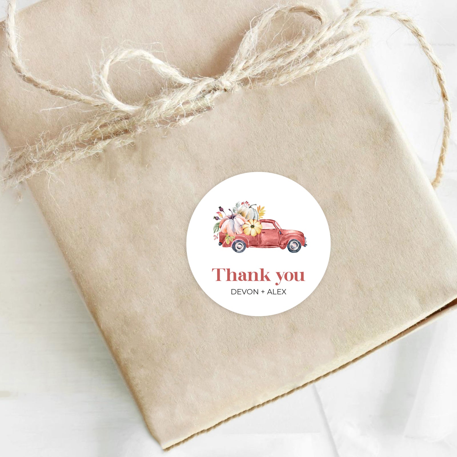 Personalized Pumpkin Truck Stickers