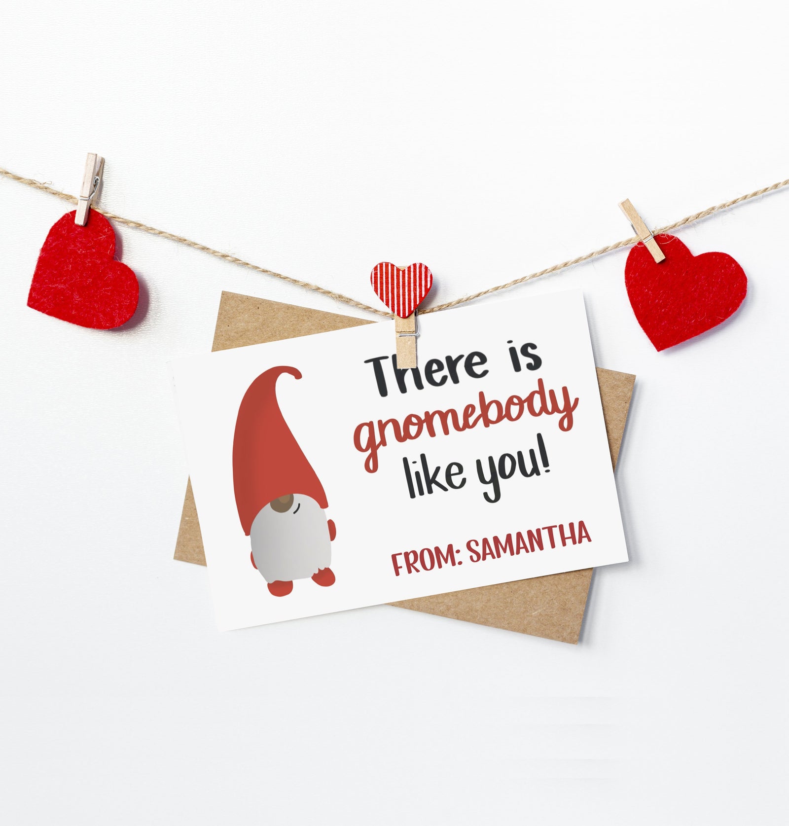 African american valentines gifts, POC Valentine's Day gift for kids, children's gnome valentine cards, black gnome gift ideas for Valentines Day, gift ideas for kids