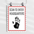 Printable secret agent entry sign for kids birthday party