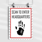 Printable secret agent entry sign for kids birthday party