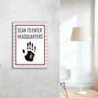 Handprint poster for top secret entry with clearance