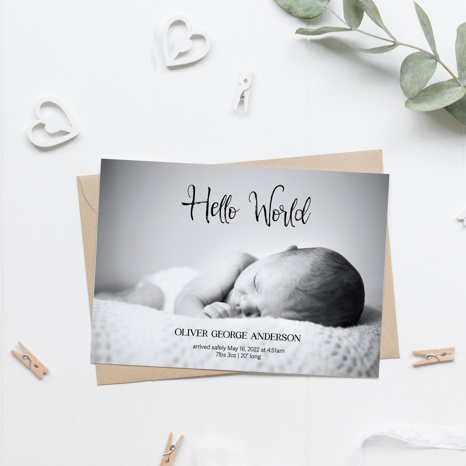 Newborn Birth Announcement Cards