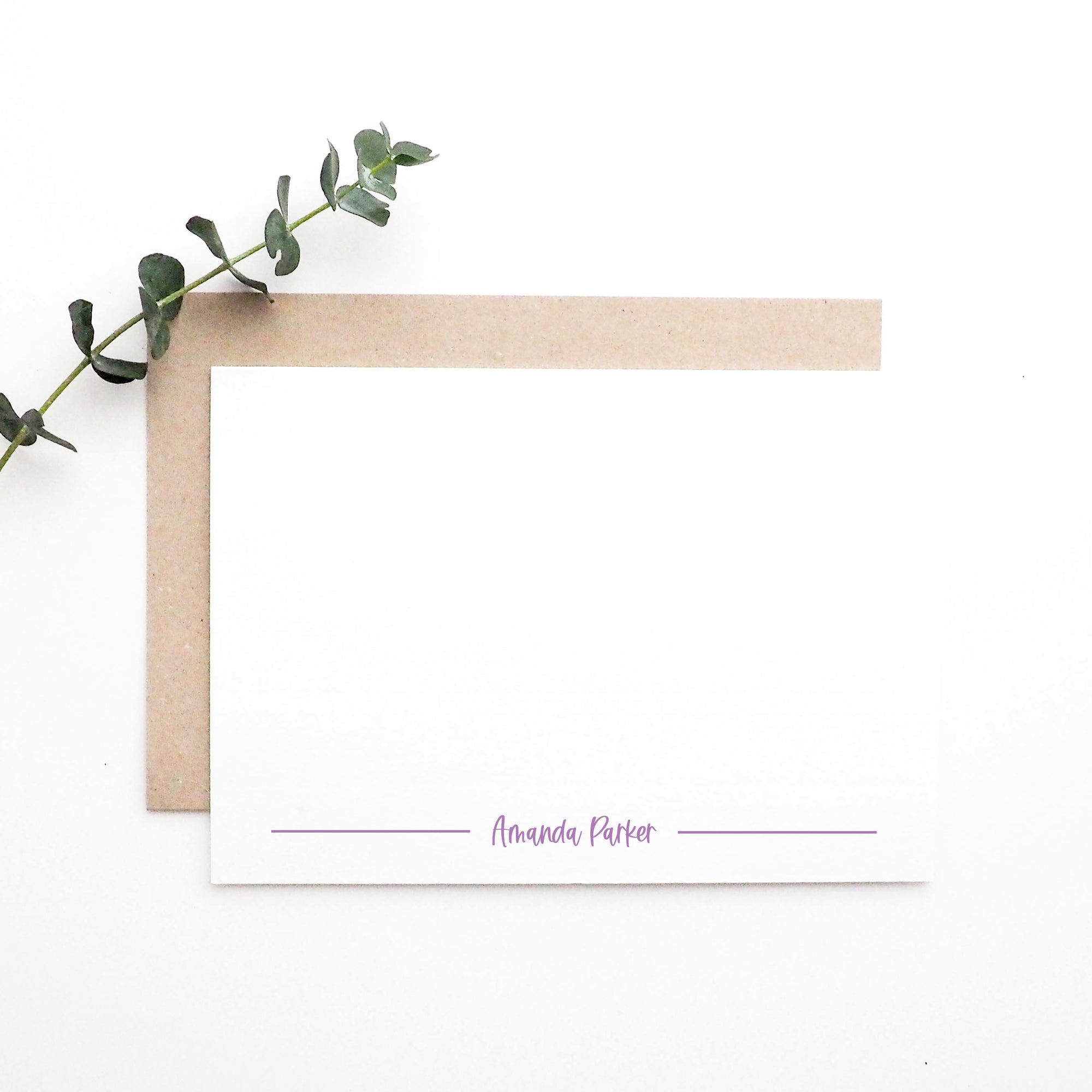 Personalized Flat Stationery Notes