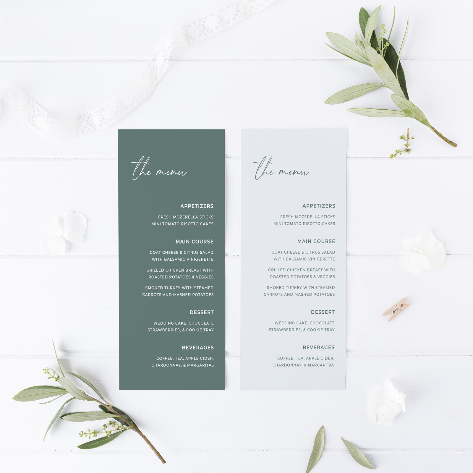 Menu Cards