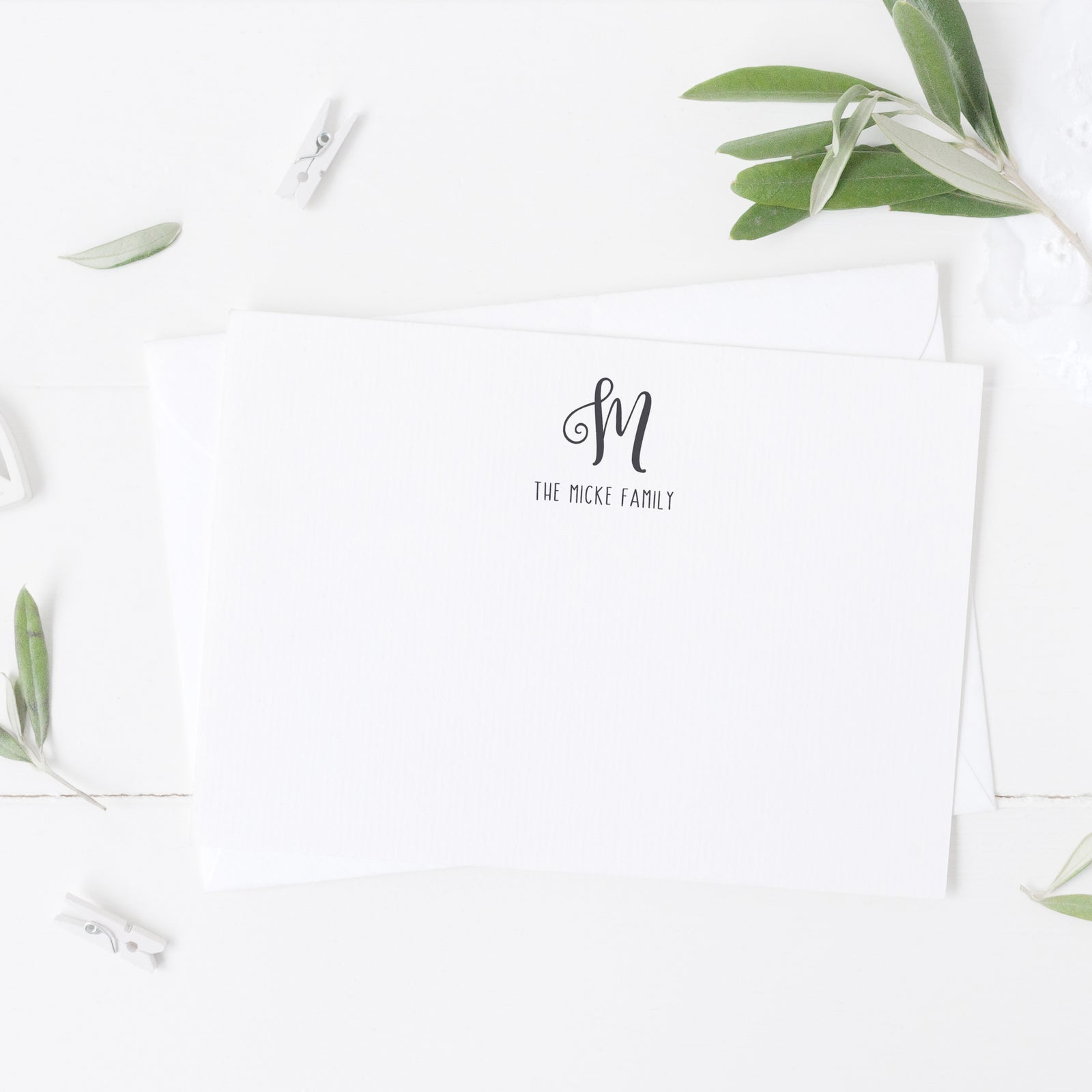 Personalized Flat Stationery Cards