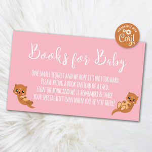 Pink Baby Otter Thank You Cards