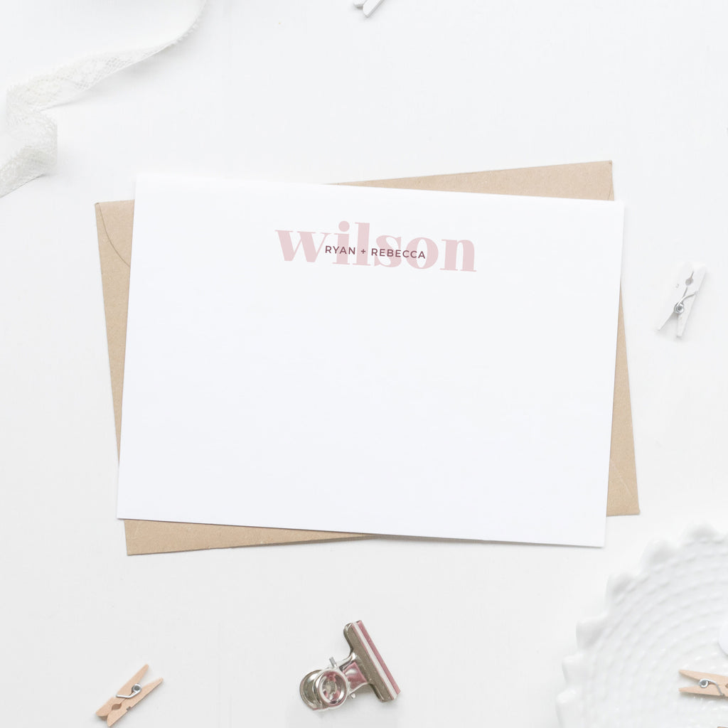 Personalized Flat Stationery Cards