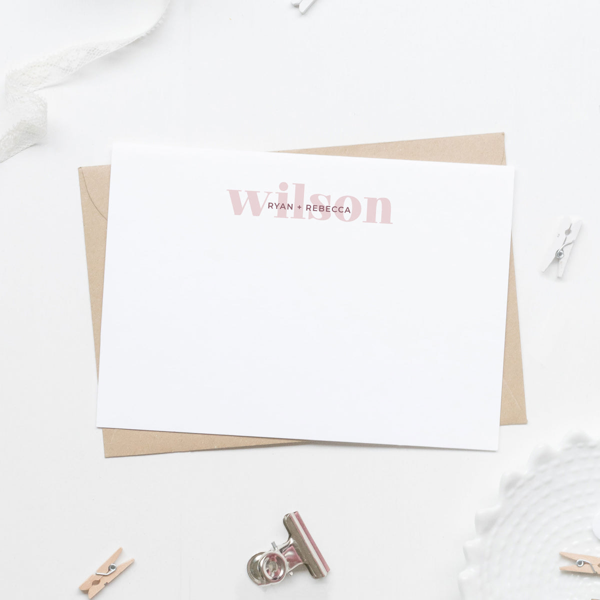 Personalized Flat Stationery Cards