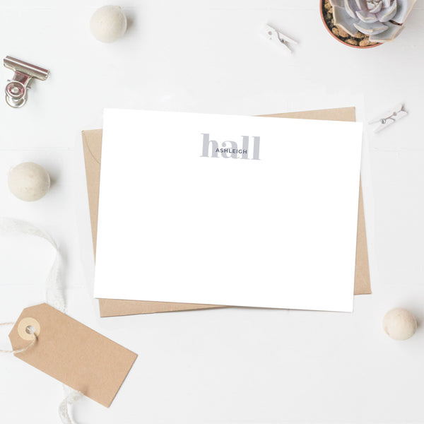 Personalized Flat Notes Custom Stationery Cards LillyBellePaperie