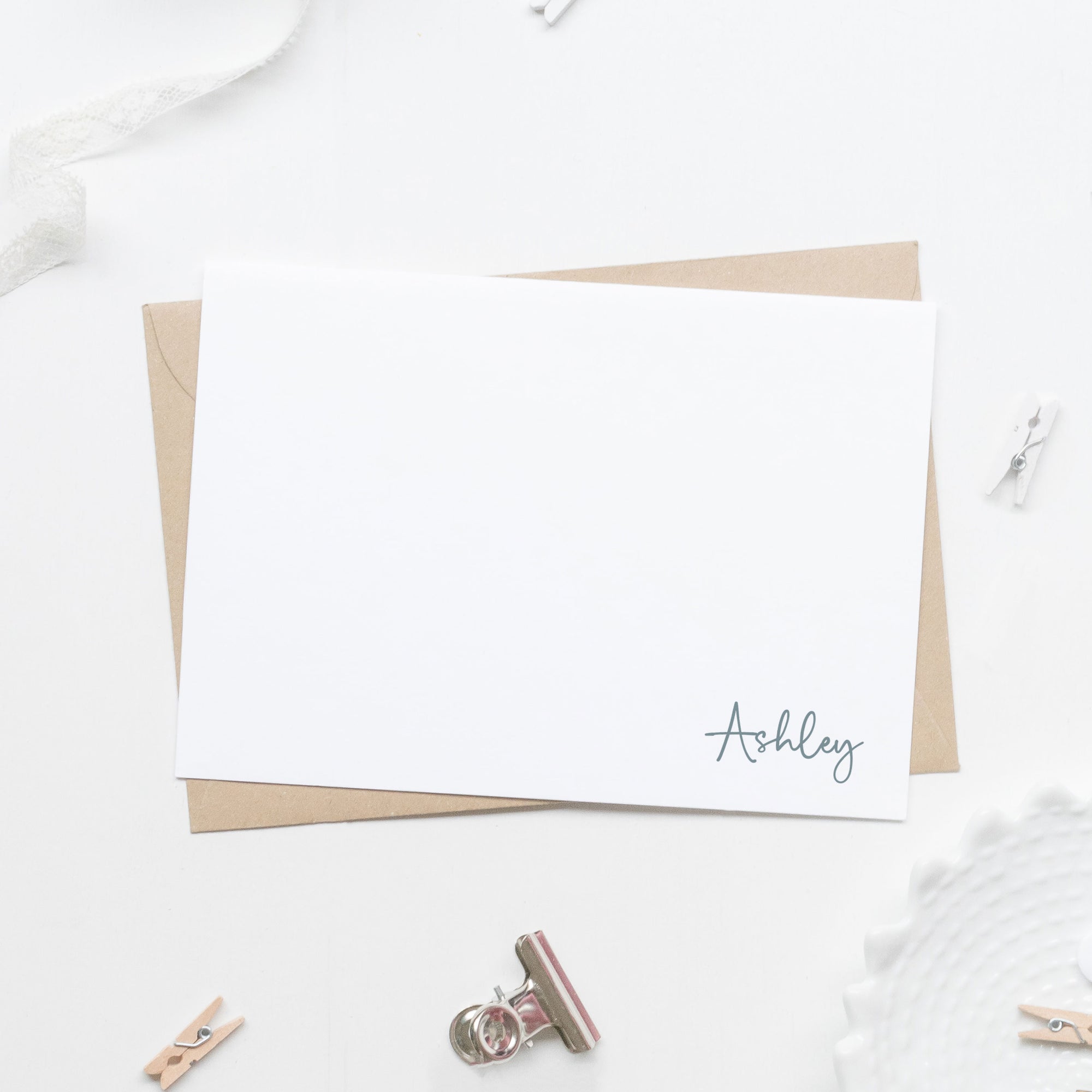 Personalized Flat Stationery Cards