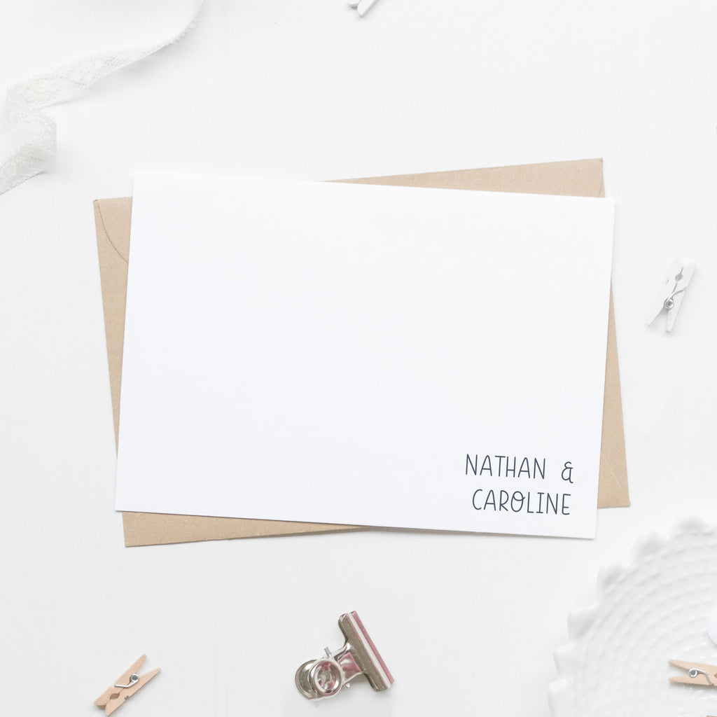 Personalized Stationery Cards for Couples