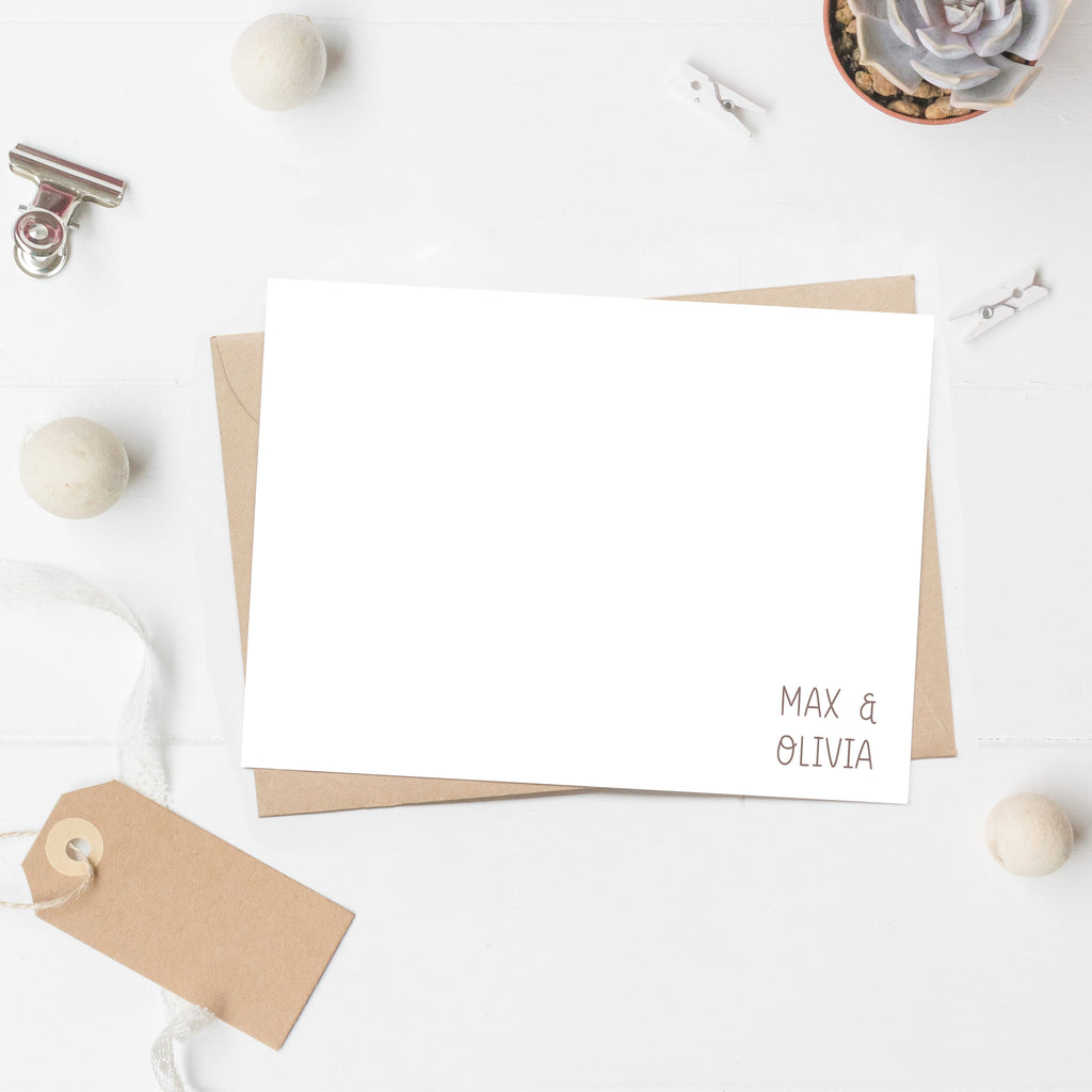 Personalized Stationery Cards for Couples