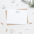 Monogram Initial Stationery Card Set with Personalized Name