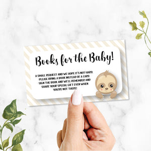 Sloth Book Request Cards
