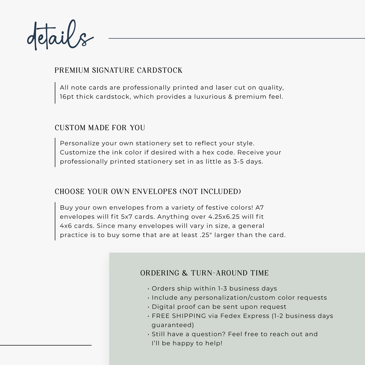 Personalized Stationery Cards