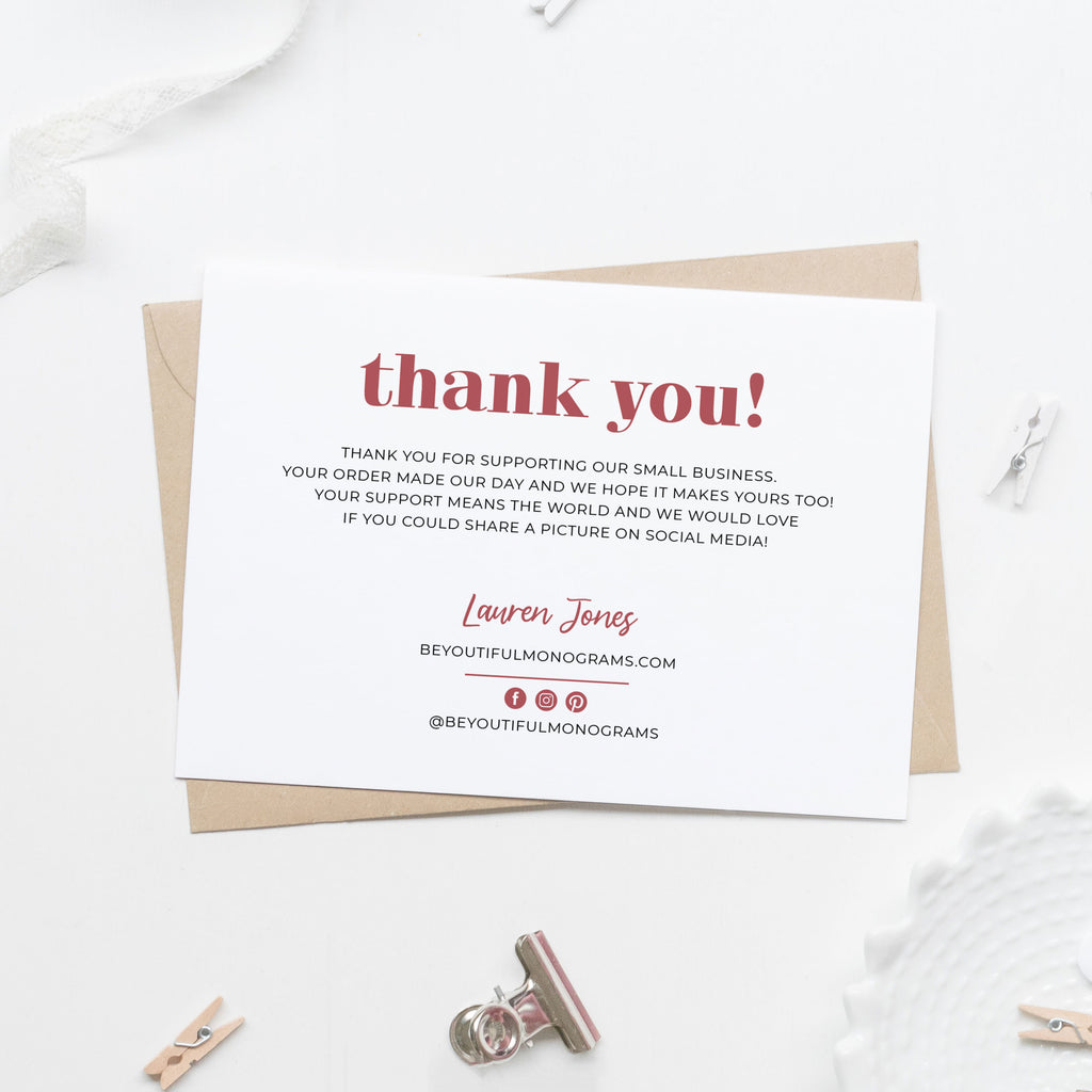 Thank You Small Business Notecards