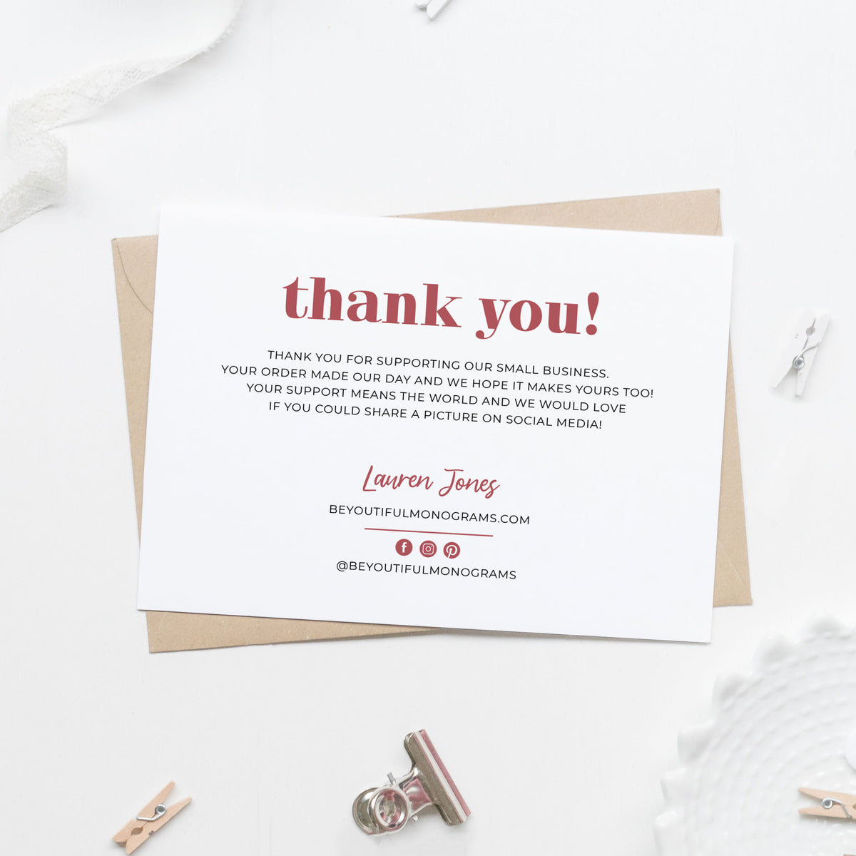 Thank You Small Business Notecards