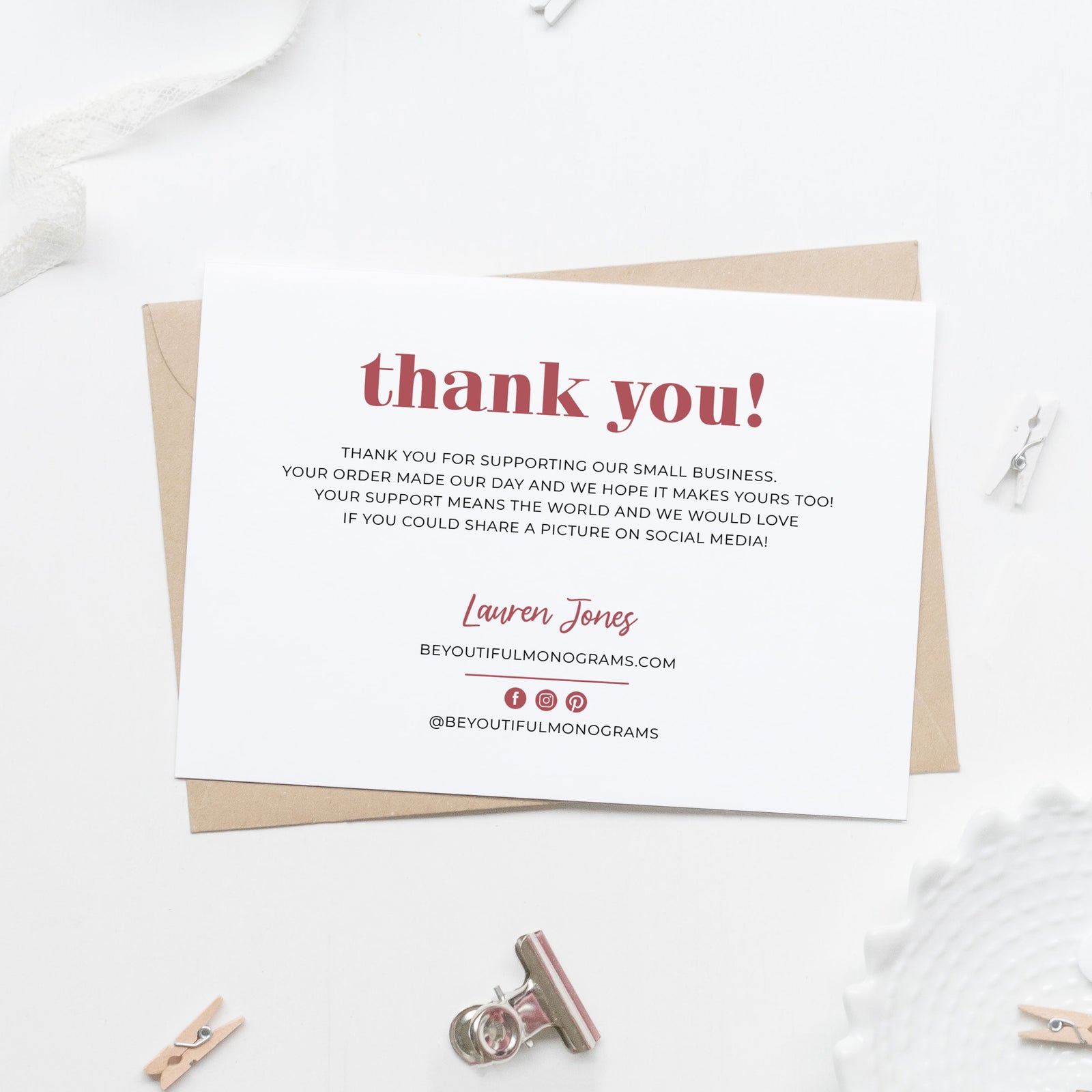 Thank You Small Business Postcards