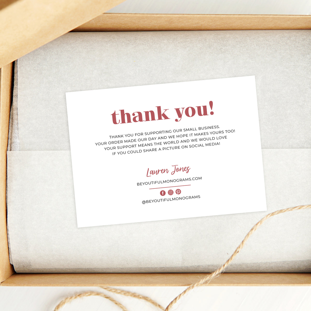 Thank You Small Business Notecards