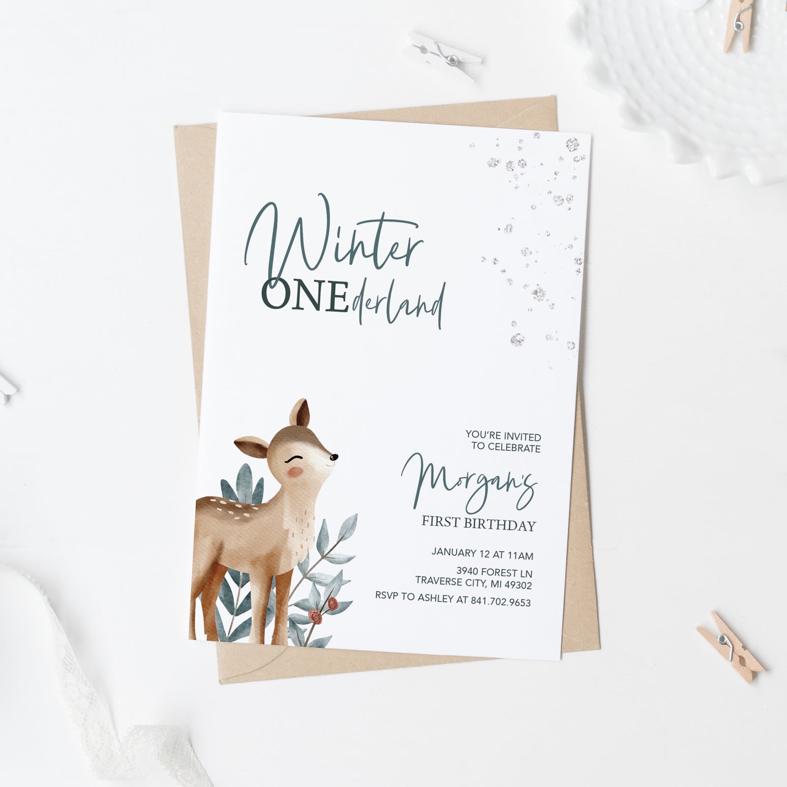 Winter ONEderland Invitation