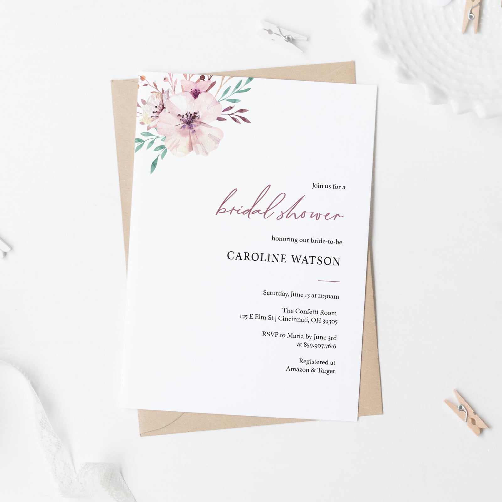 Boho Bridal Shower Invitations