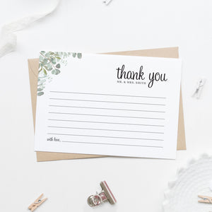 Personalized Thank You Stationery Flat Cards