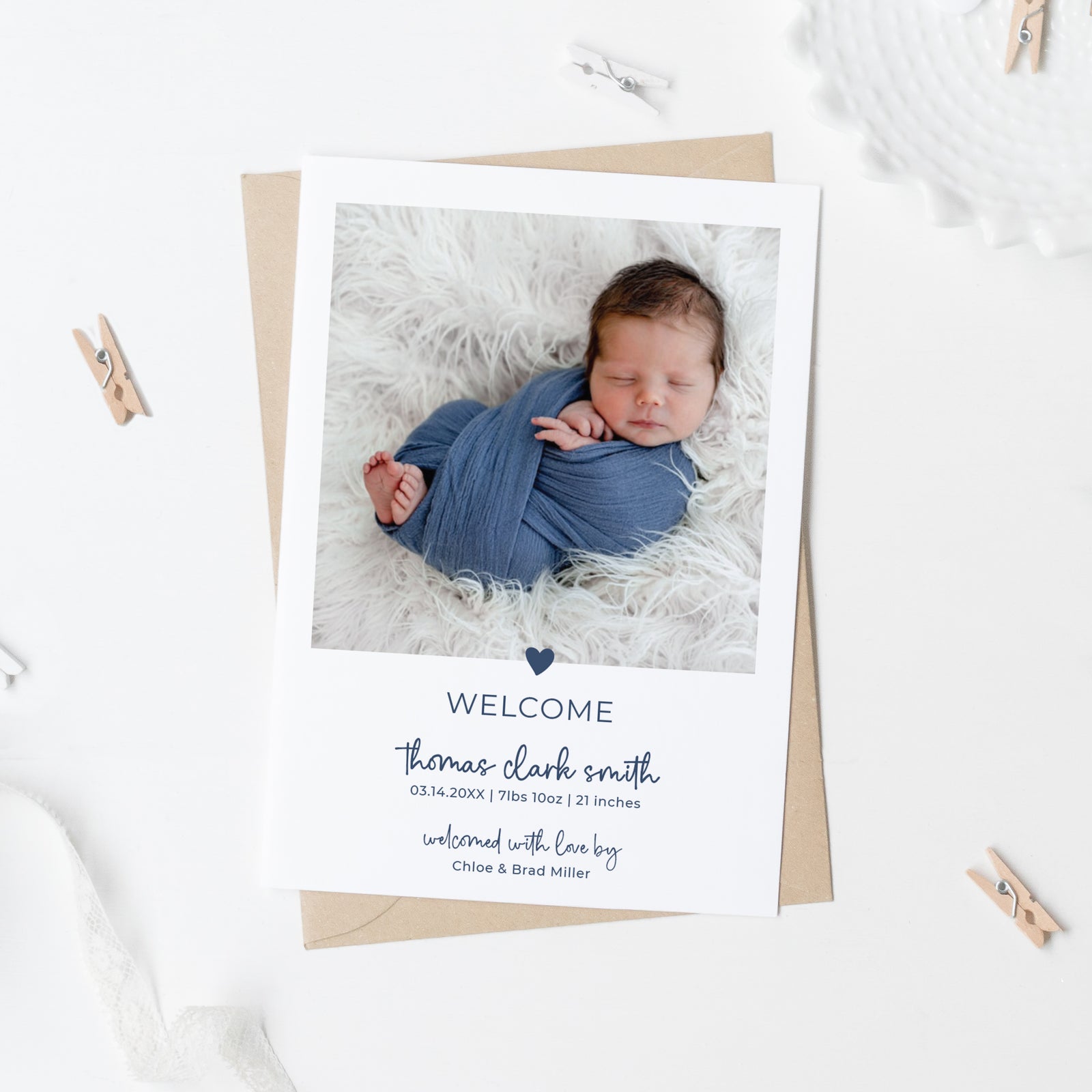 Newborn Birth Announcement Cards