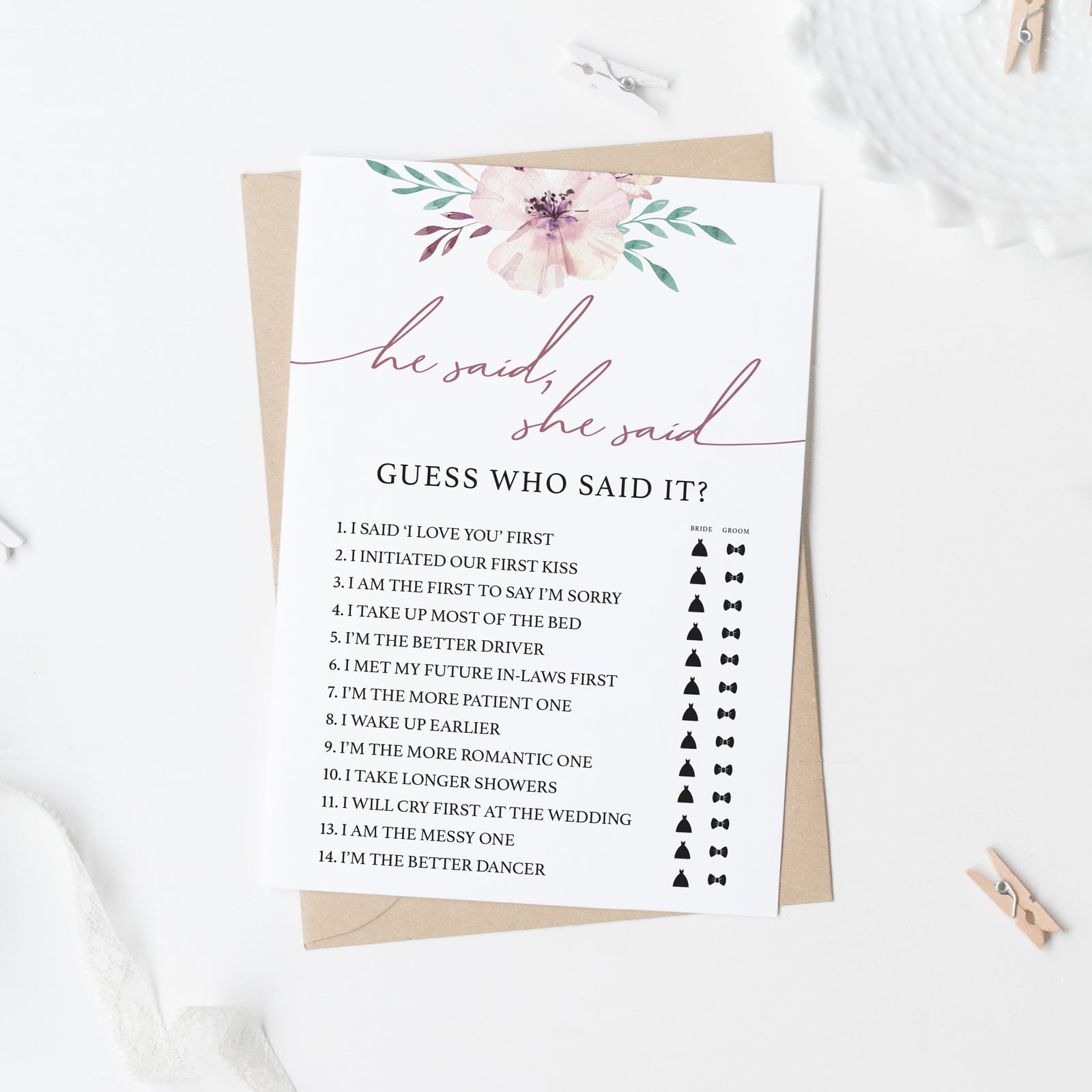 He Said, She Said Cards