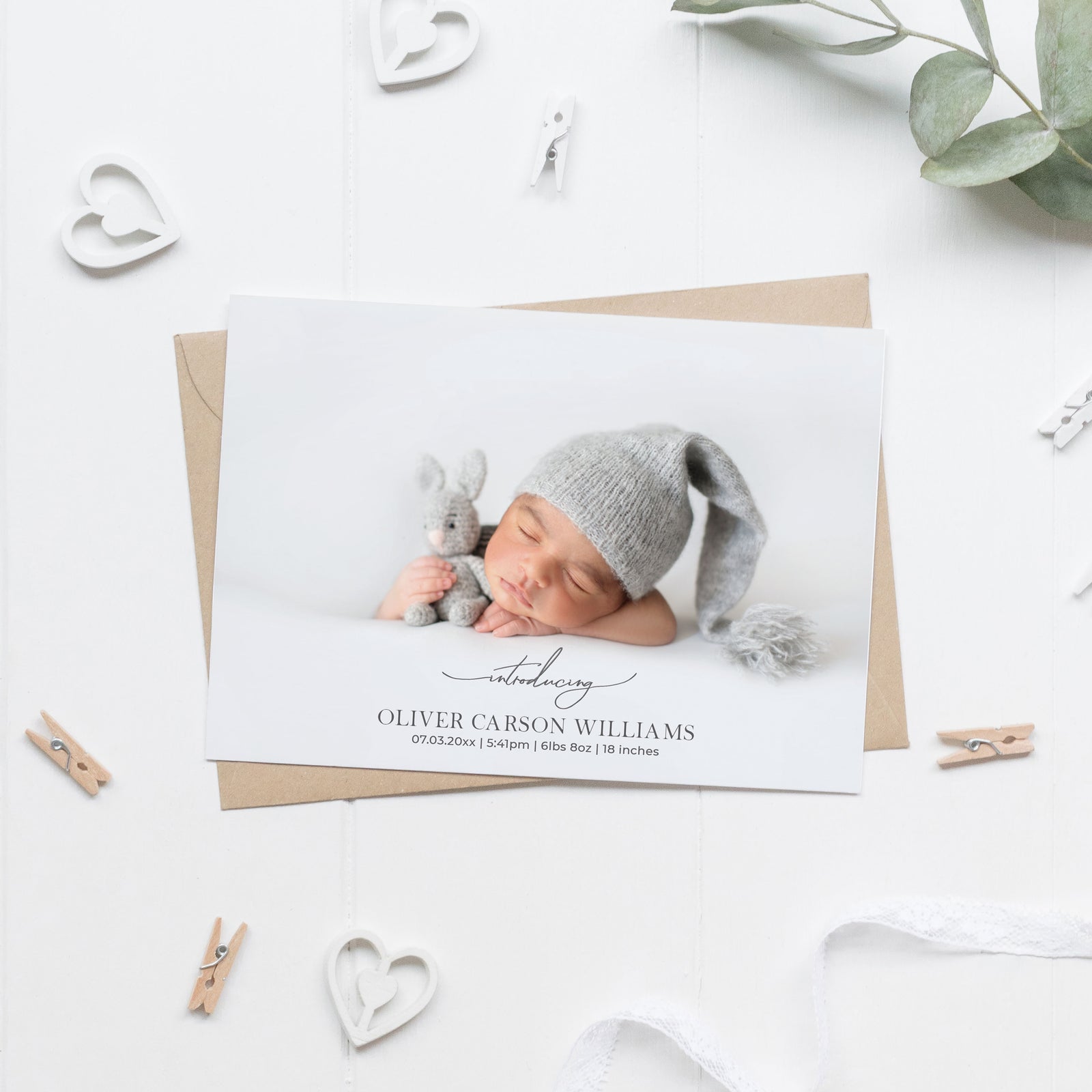 Newborn Birth Announcement Cards