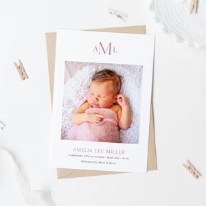 Newborn Birth Announcement Cards