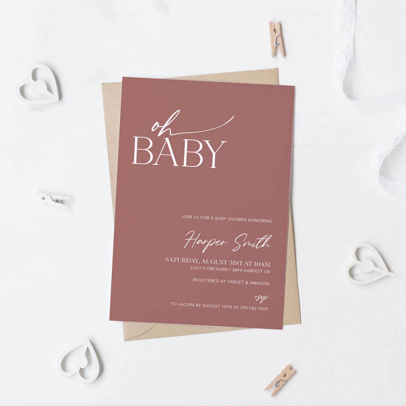 Boho Baby Shower Invitation