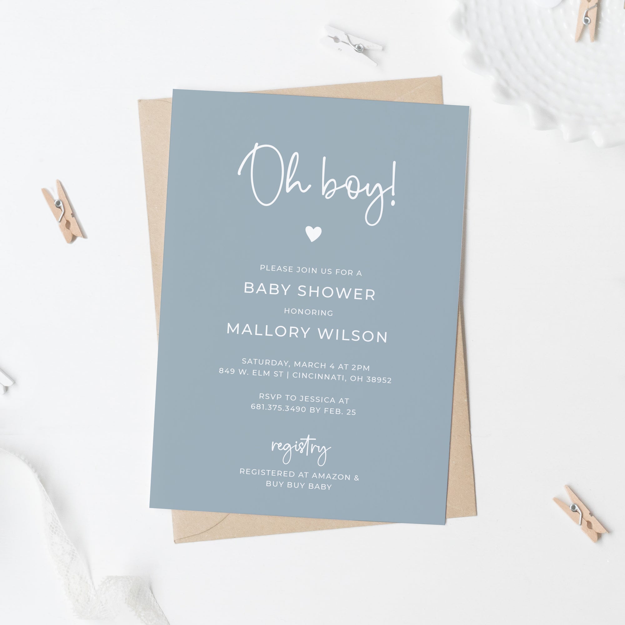 Baby Shower Invitations Boy Oh Boy Baby Shower Invitation