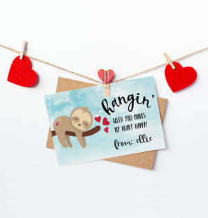 Printable Llama Valentine's Day Card