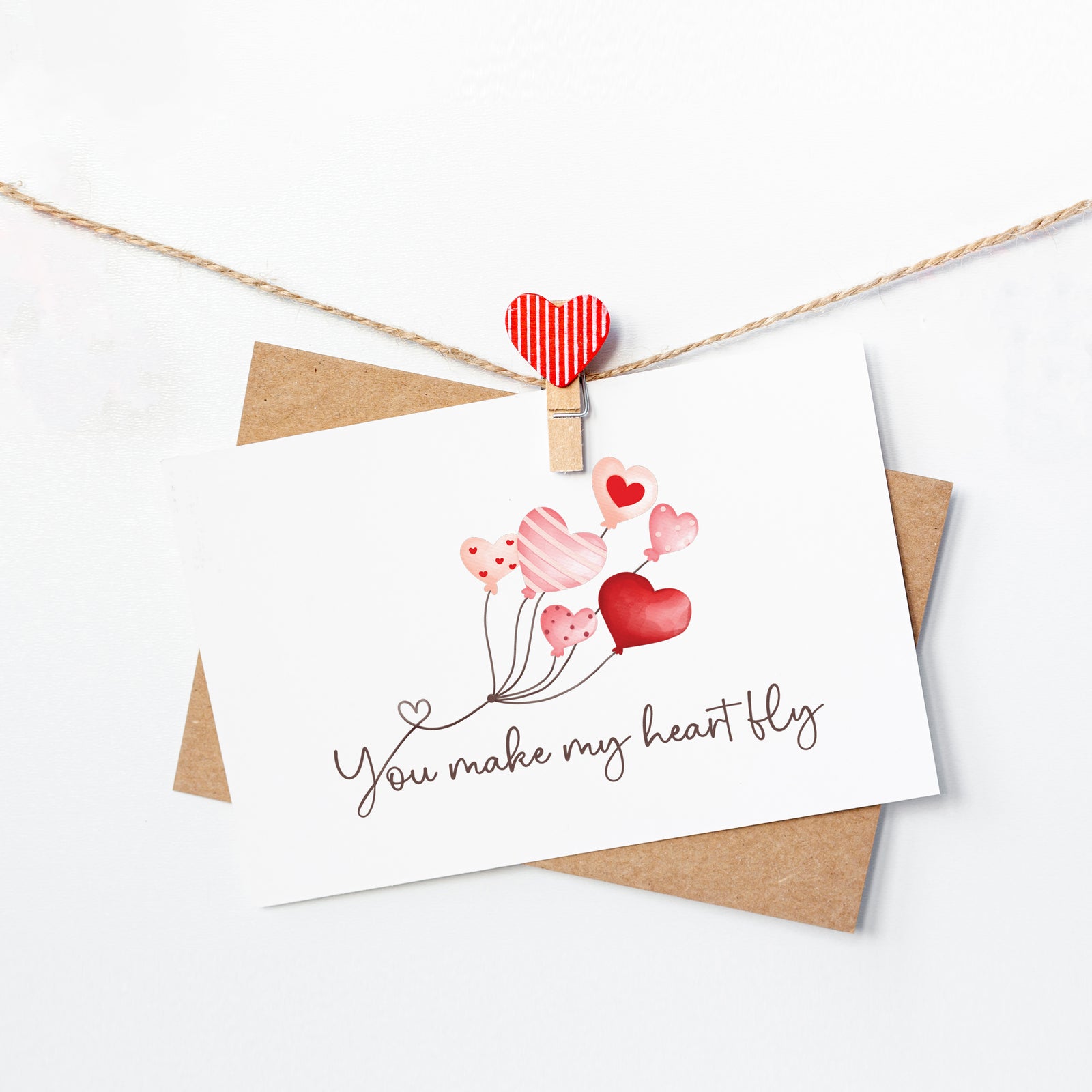 You Make My Heart Fly Valentine Card